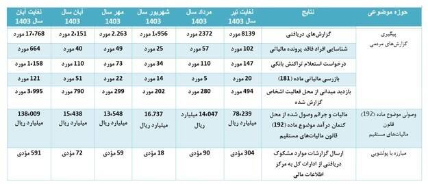 کشف بیش از ۴ همت فرار مالیاتی در ۵ ماه