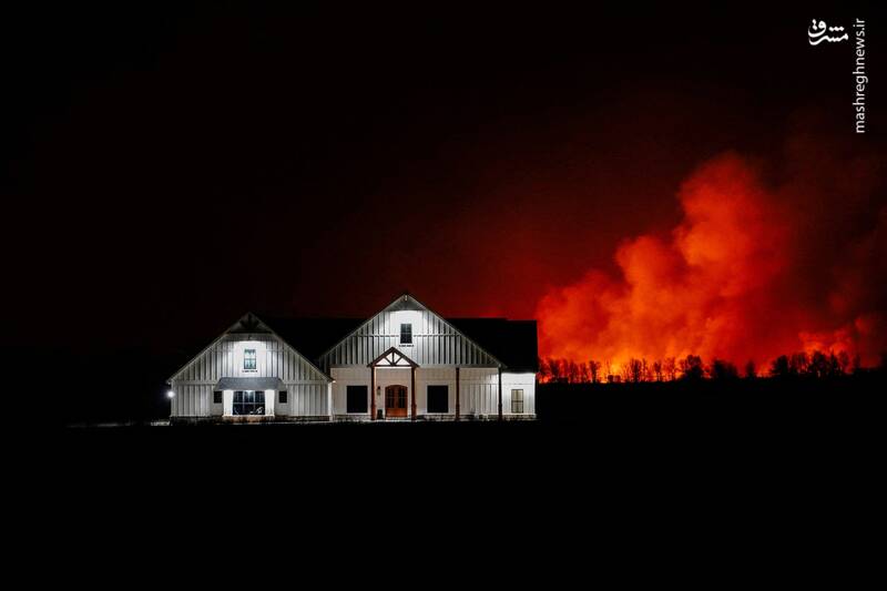 آتشسوزی جنگلی در ایالت اوکلاهما- آمریکا آتشسوزی جنگلی در ایالت اوکلاهما- آمریکا