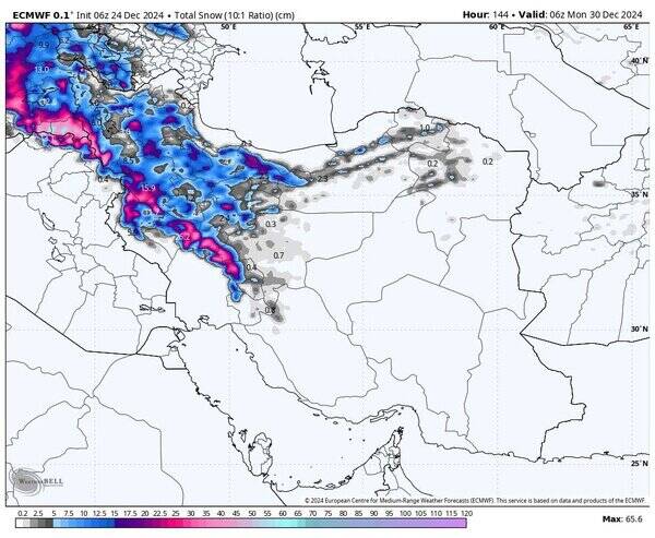 برف ایران را فرا میگیرد +نقشه