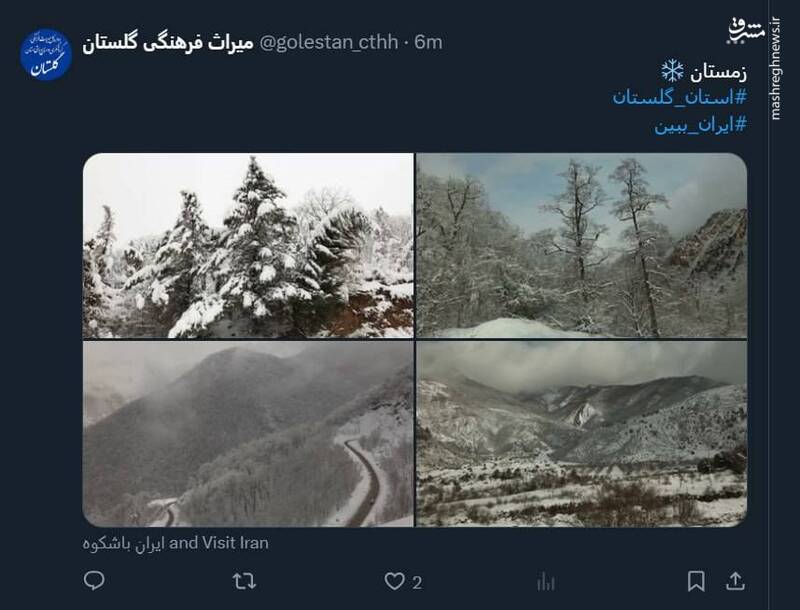 تصاویری از زمستان در جنگل های گلستان