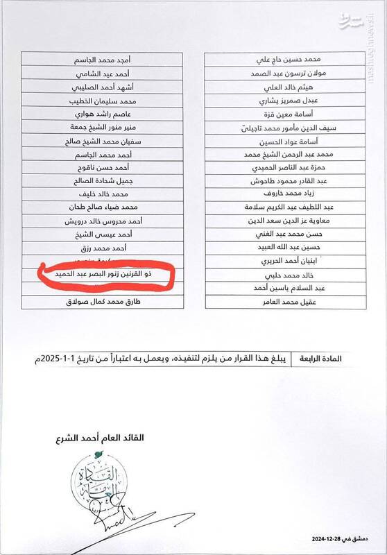با حکم الجولانی یک تروریست یک شبه "سرهنگ" شد