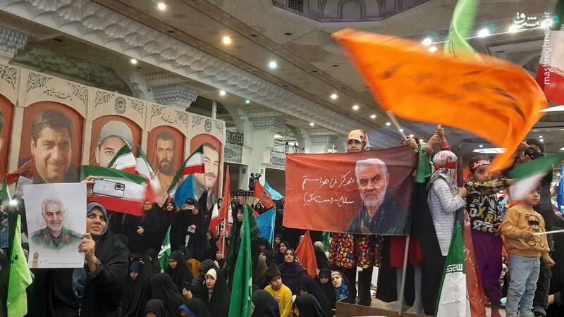 مراسم پنجمین سالگرد شهید سلیمانی در مصلی تهران + عکس و فیلم