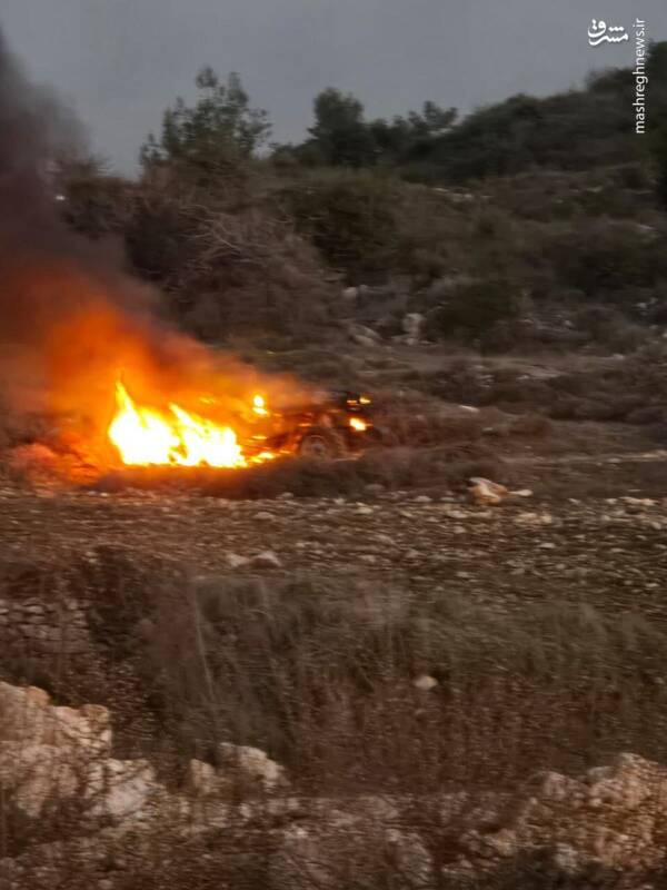 عکس/ دود و آتش کینه صهیونیستها در رام الله