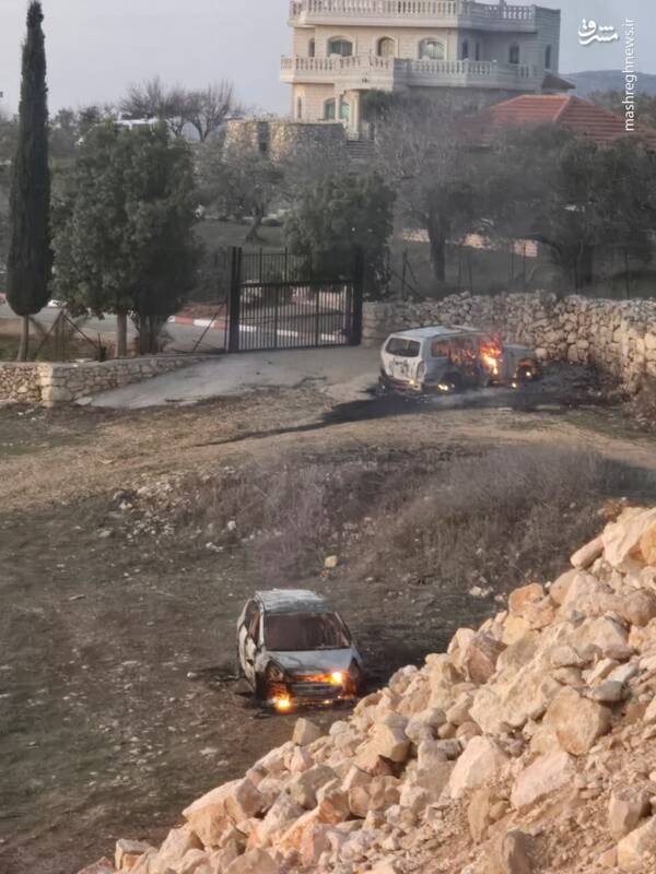 عکس/ دود و آتش کینه صهیونیستها در رام الله