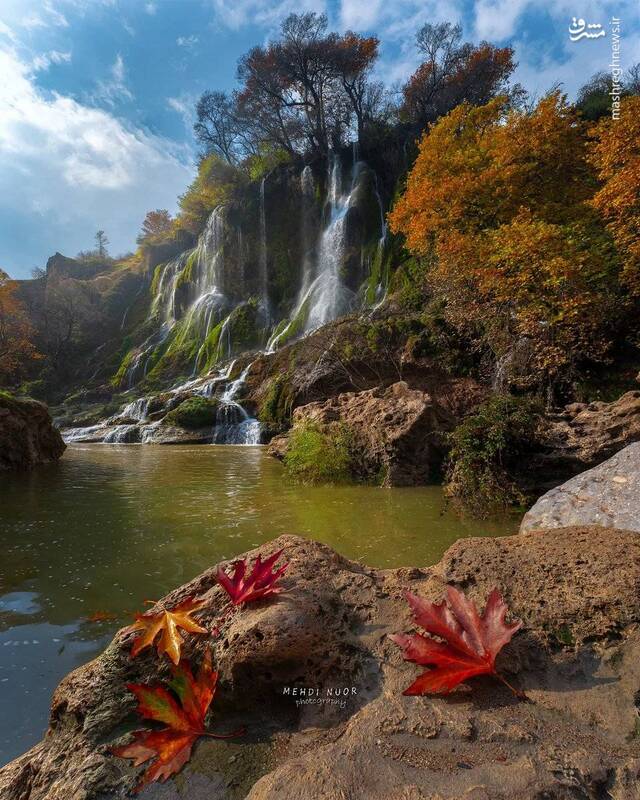 زیبایی طبیعت در آبشار بیشه لرستان + عکس