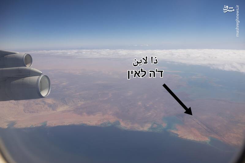 عبور هواپیمای سوخترسان اسرائیلی از نزدیکی شهر هوشمند نئوم عربستان+ عکس