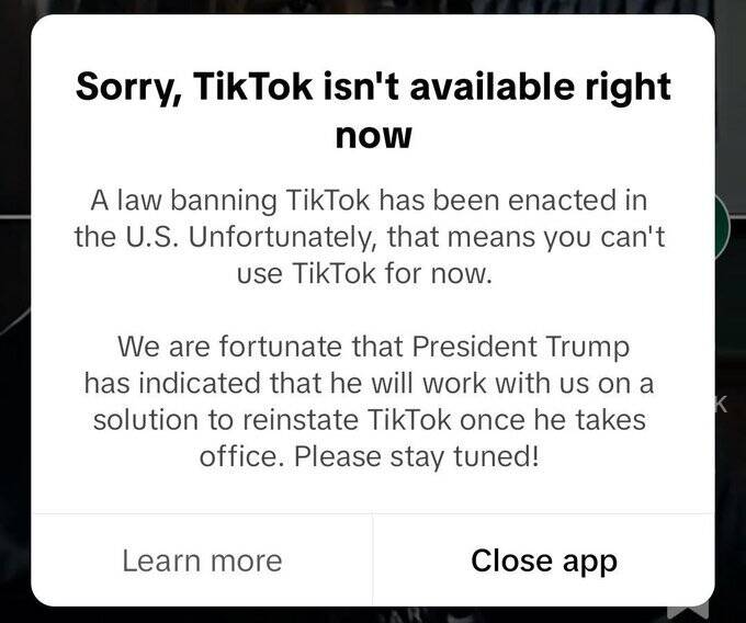 آمریکا رسماً «تیکتاک» را برای ۱۷۰ میلیون کاربر فیلتر کرد+ عکس