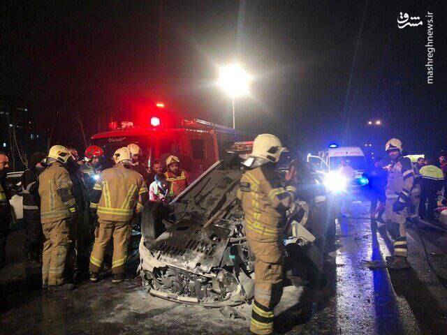 تصادف مرگبار در اتوبان تهران-کرج +عکس