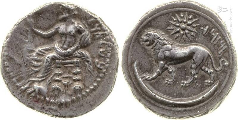 تصاویری از سکه مازائوس ساتراپ ایرانی