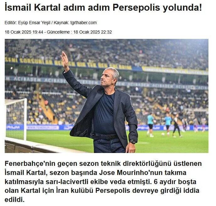 رسانههای ترکیه در مورد سرمربی احتمالی پرسپولیس چه نوشتند؟