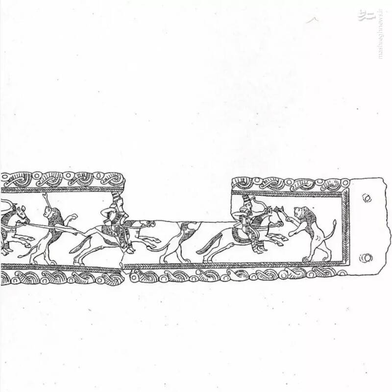 تصاویری از غلاف شمشیر هخامنشی کشف شده در تاجیکستان