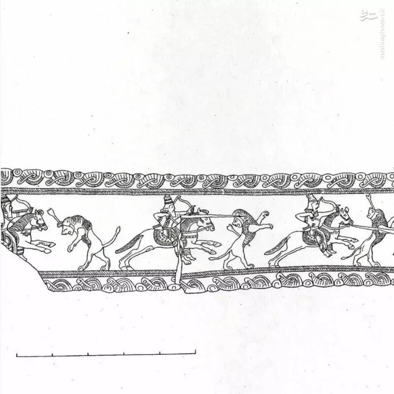 تصاویری از غلاف شمشیر هخامنشی کشف شده در تاجیکستان