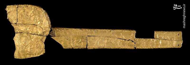 تصاویری از غلاف شمشیر هخامنشی کشف شده در تاجیکستان