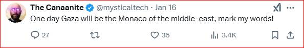 کاربران انگلیسیزبان «ایکس»: غزه موناکوی خاورمیانه خواهد شد/تسلیم تلآویو در برابر توافق تحقیرآمیز