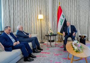 دیدار ظریف و رئیسجمهور عراق در حاشیه اجلاس داووس