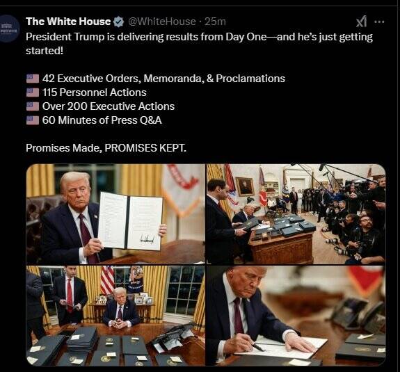 «کاخ سفید» سیاهه فعالیتهای روز اول «ترامپ» را رسانهای کرد!