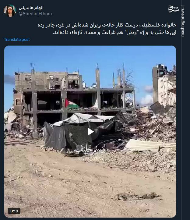 خانوادههای فلسطینی به واژه وطن معنای تازهای دادهاند+ فیلم