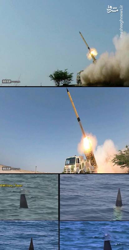 دفاع از جزایر سه گانه با ترکیب موشکهای ضد زره و هوش مصنوعی/ تمرین پدافندی نیروی دریایی سپاه با نواب و کوثر۲۲۲  +فیلم و تصاویر