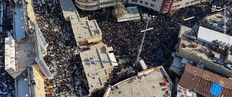 تصاویر هوایی روز شهادت امام کاظم(ع) در کاظمین