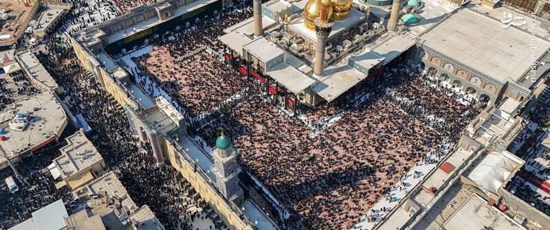 تصاویر هوایی روز شهادت امام کاظم(ع) در کاظمین