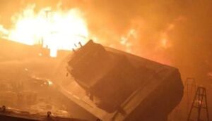 آتش کشتیهای مصری را در کام خود فرو برد