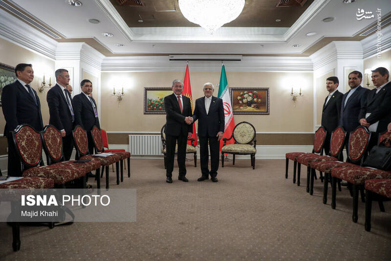 عکس/ دیدار معاون اول رئیس جمهور با نخستوزیر قرقیزستان