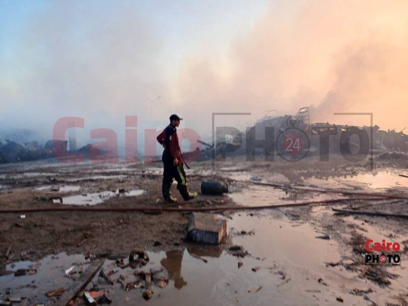 آتش کشتیهای مصری را در کام خود فرو برد +فیلم و عکس