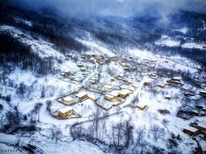 تصویری از زمستان در ارتفاعات استان گلستان