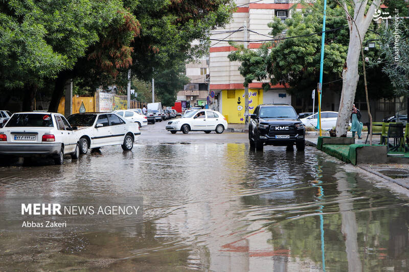 عکس/ بارش باران و تگرگ در بندرعباس