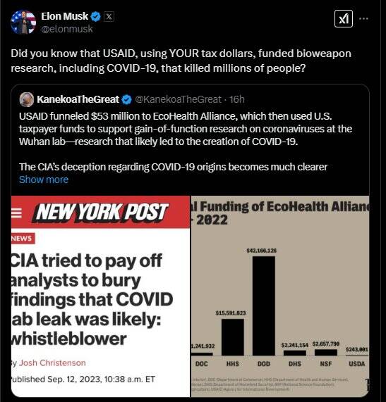 اعتراف جنجالی «ایلان ماسک»؛ منشا کرونا یک سازمان جنایتکار آمریکایی است+ عکس