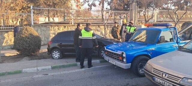 تصادف زنجیرهای ۱۱خودرو در اتوبان بابایی + عکس