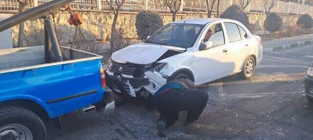 تصادف زنجیرهای ۱۱خودرو در اتوبان بابایی + عکس