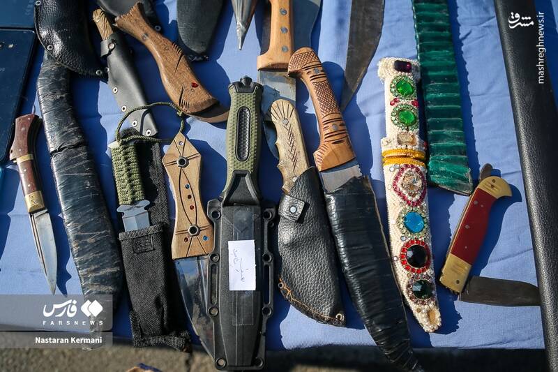 عکس/ سلاحهای کشف شده از سارقان در استان البرز