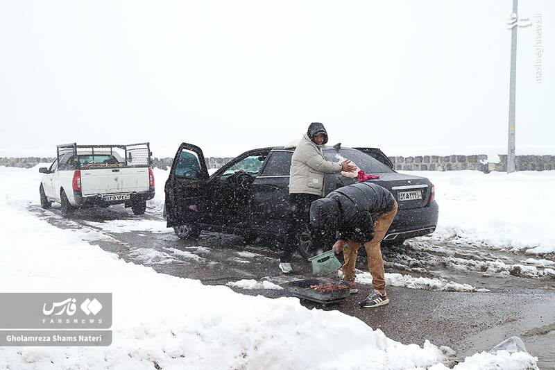 عکس/ جاده برفی کندوان