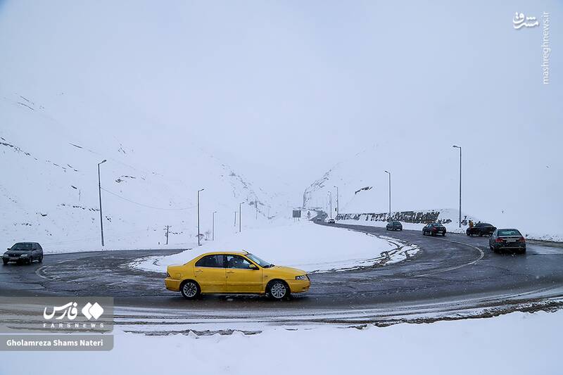 عکس/ جاده برفی کندوان