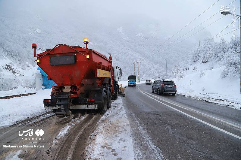 عکس/ جاده برفی کندوان