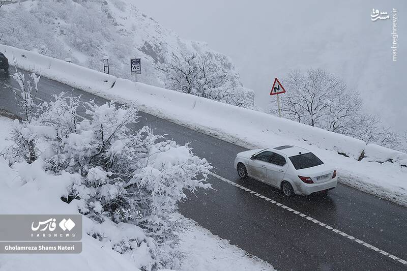 عکس/ جاده برفی کندوان