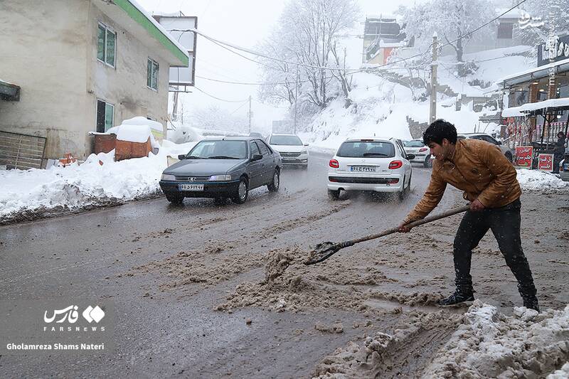 عکس/ جاده برفی کندوان