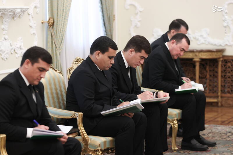 عکس/ دیدار وزیر خارجه ترکمنستان با رئیس جمهور