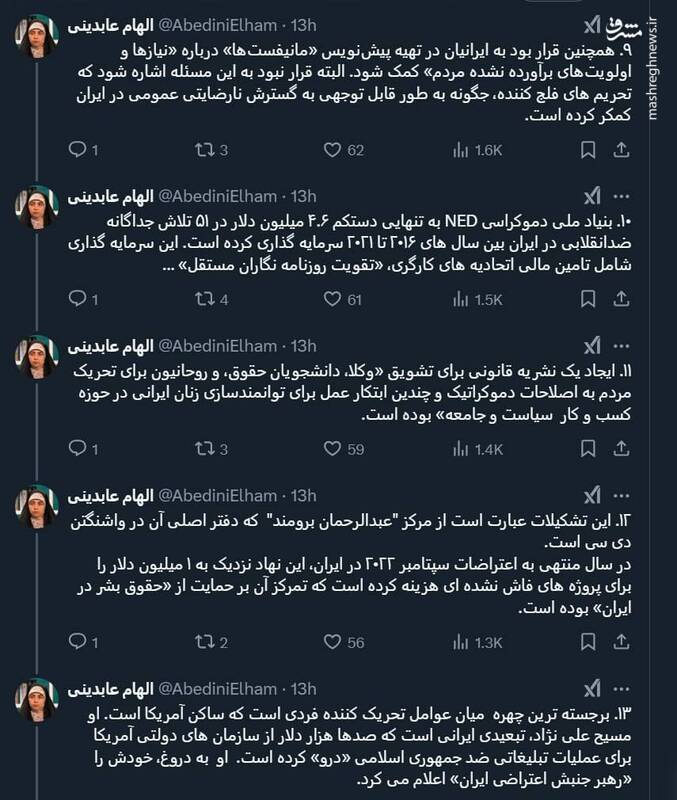 برنامهها و پروژههای دولت آمریکا برای مداخله در امور داخلی ایران