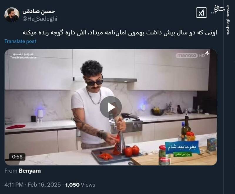 شاهین نجفی؛ از ارسال امان نامه تا رنده کردن گوجه!