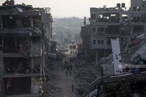 ویرانی گسترده در محله الزیتون غزه