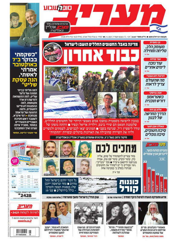 صفحه نخست روزنامههای عبری/ غافلگیری در بتیام، تیتر روزنامه های عبری