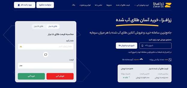 خرید آسان طلای آب شده با زرافزا