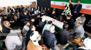 فیلم/ وداع با پیکر مطهر شهید نیروی انتظامی در خاش