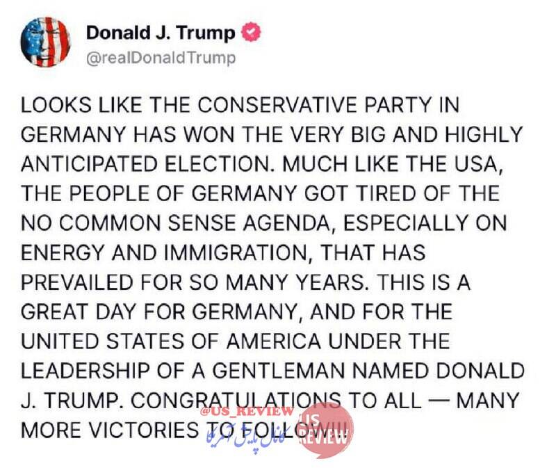 ترامپ: مردم آلمان از برنامههای غیرمنطقی خسته شدهاند