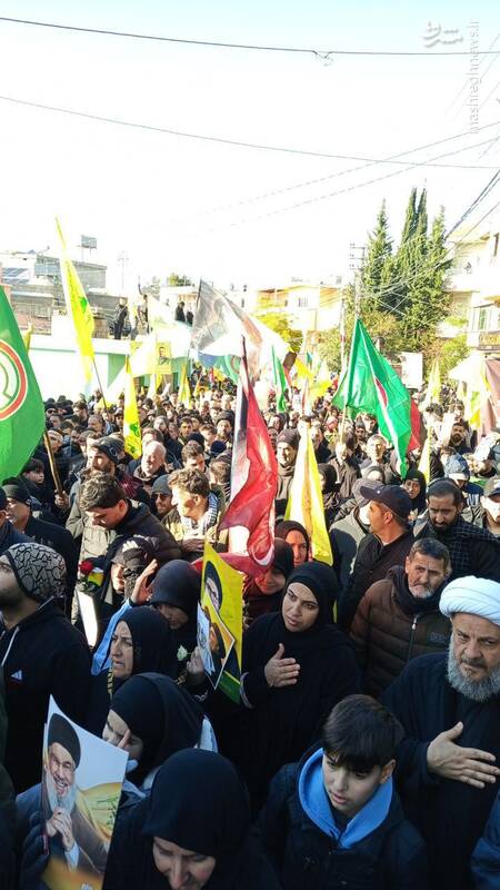 عکس/ مراسم تشییع شهید صفیالدین در جنوب لبنان