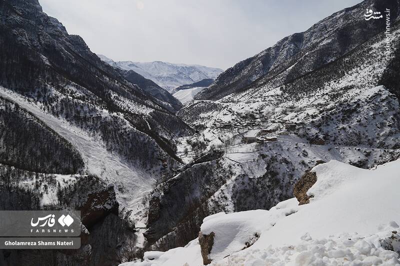 عکس/ طبیعت برفی کوهستان چالوس