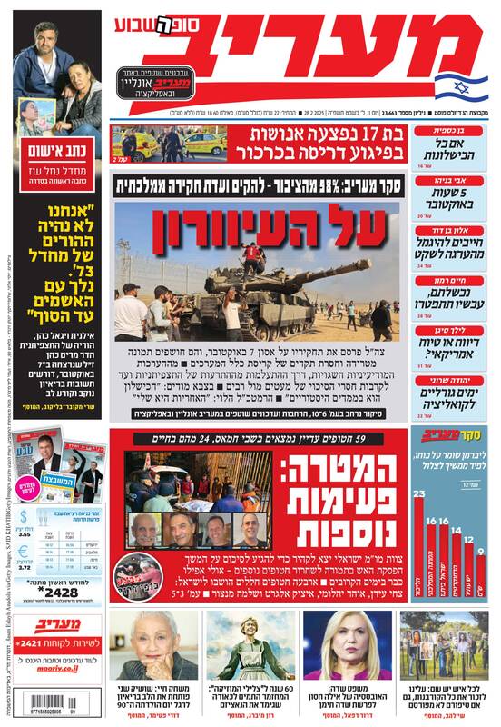 صفحه نخست روزنامههای عبری/ اذعان روزنامه های صهیونیستی به ابعاد سنگین شکست ۷ اکتبر