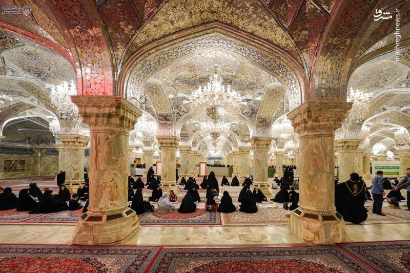 عکس/ سفرههای افطار در صحن فاطمهالزهرا(س) نجف